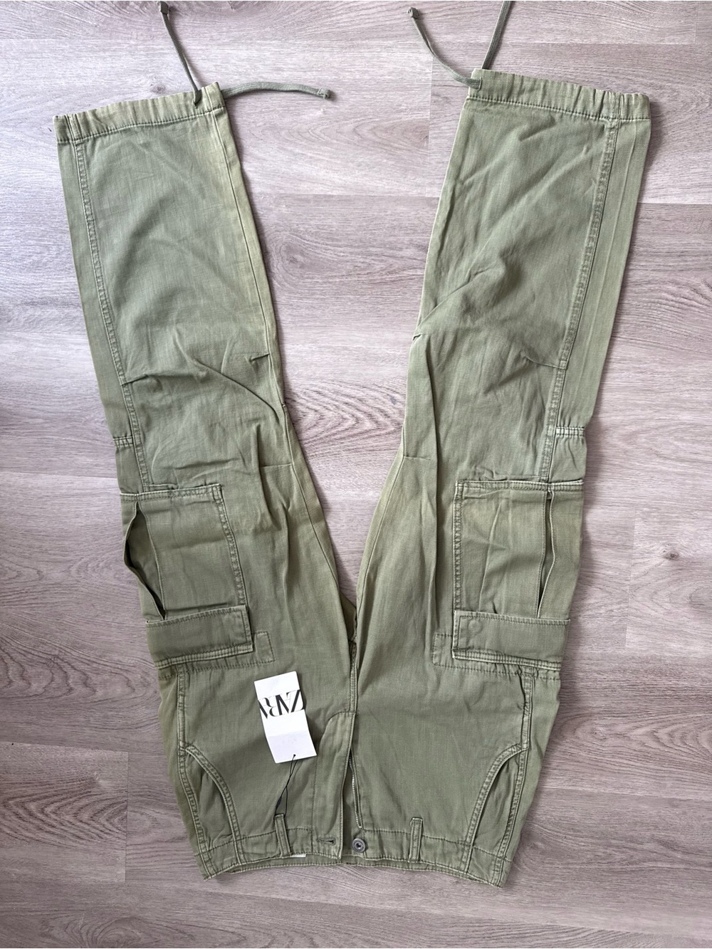 Zara Olive Green Cargo Pants